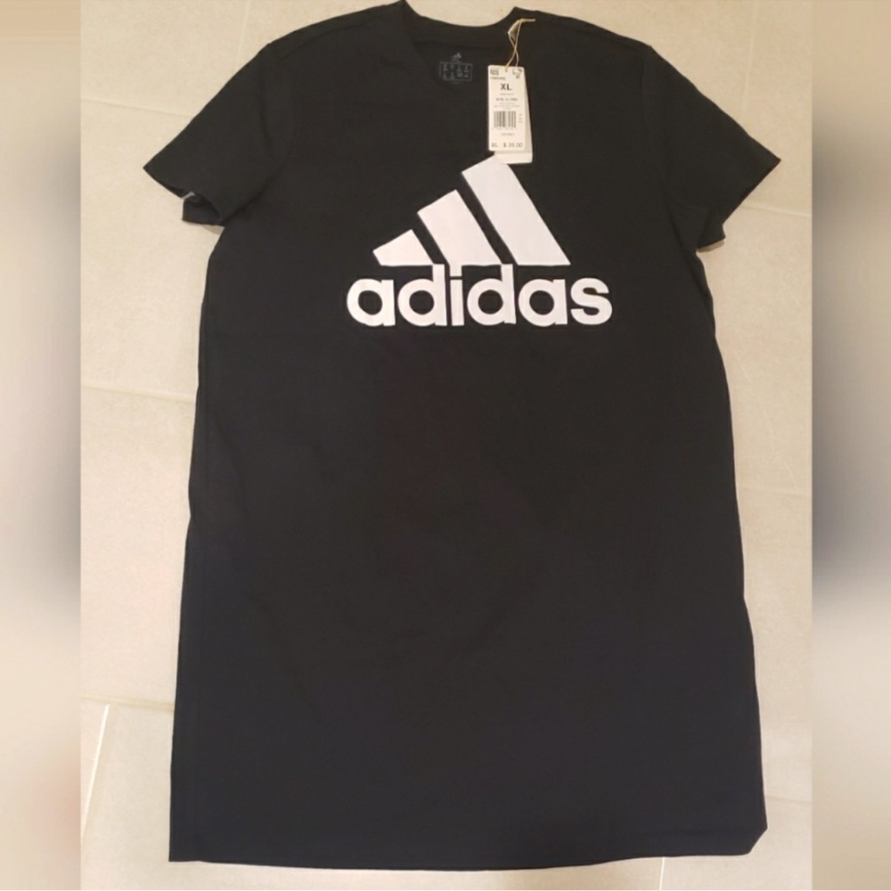 Adidas Black and White T-Shirt Dress